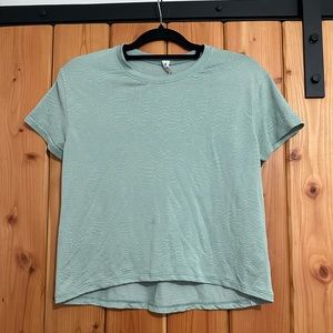 Train to Be Seamless Short Sleeve T-shirt Ripple Wave Silver Blue